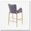 Tabourets en velours avec pieds et repose-pieds dorés-442652635