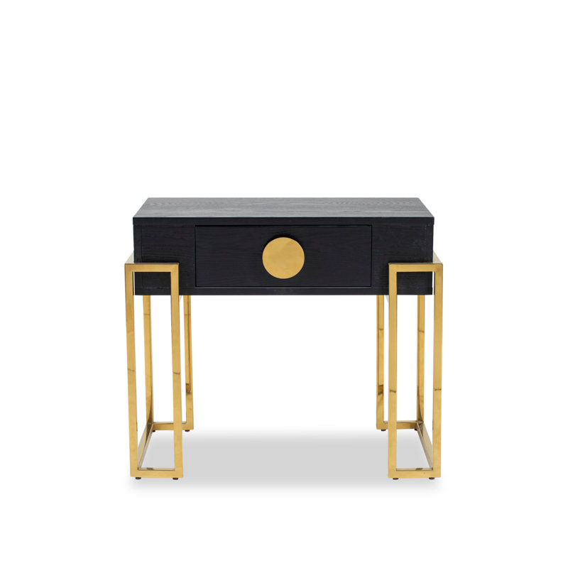 Paradigm Solid Wood Top End Table with Storage