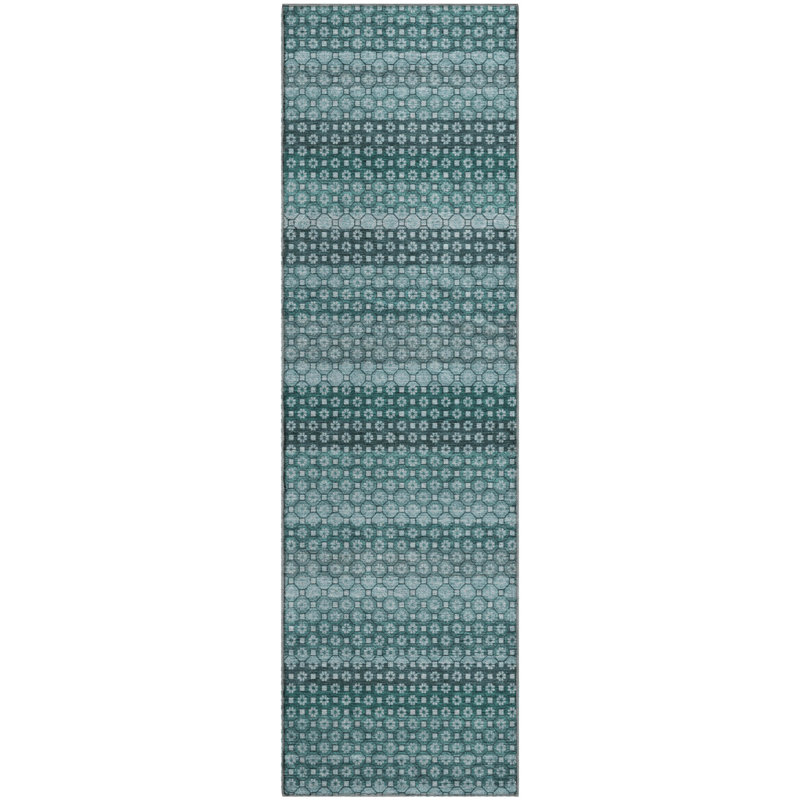 Premium Machine Washable Elize AMF1419 Stripes Rug, Runner 2'3" x 7'6"