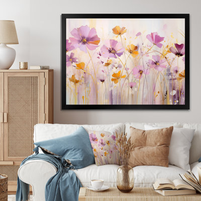" Pink Whimsical Wildflowers II "