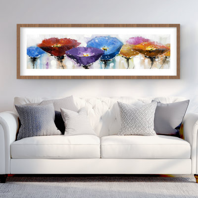 Colourful Flowers - Industrial Office Framed Matted Print
