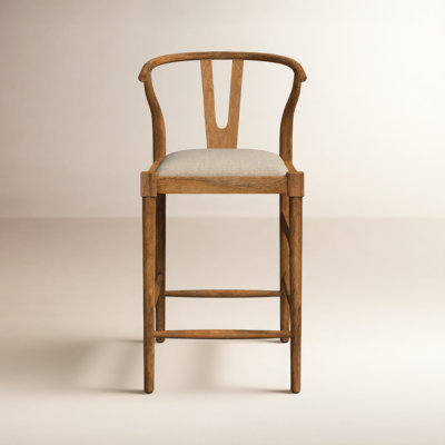 Parina Upholstered Counter Stool with Solid Wood Frame