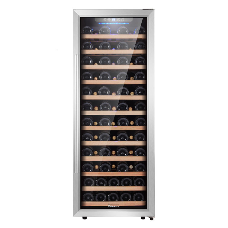 Kalamera Freestanding Refrigeration 22.8'' 80 Bottle Single Zone  Freestanding Wine Refrigerator