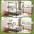 Metal Canopy Bed Frame With Storage Headboard And 4 Removable Posts-1328491343-1328491338