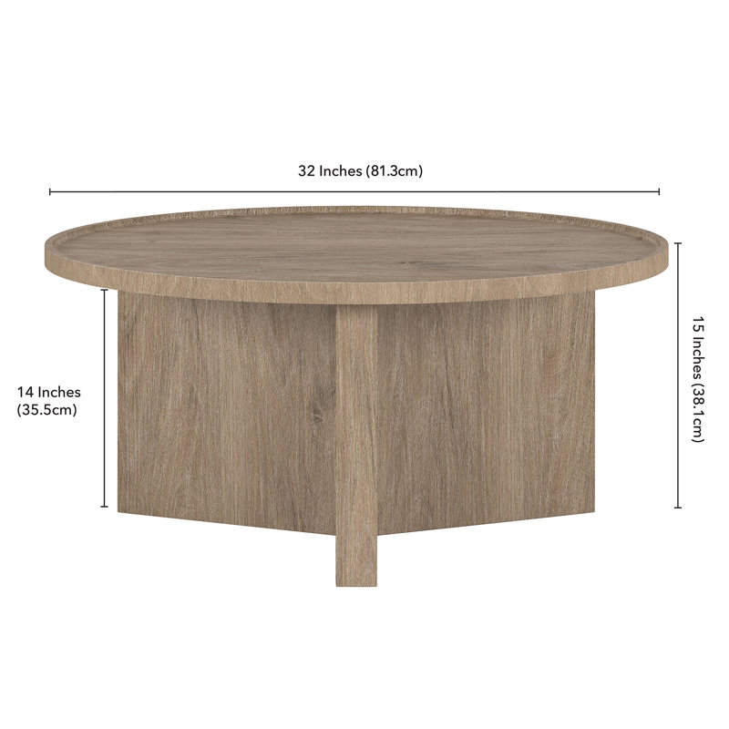 Gunnar Single Coffee Table, Antiqued Gray Oak