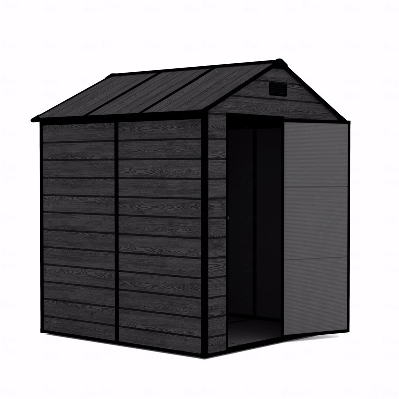 Remise de rangement, matériau PP de haute qualité, structure solide, imperméable, résistante à la rouille et aux rayons UV, grand espace de rangement, panneau de panneau de particules épais de 12 mm, éclairage de fenêtre HD