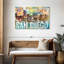 San Diego City Repères Grunge, impression sur toile 3 pièces-174371588