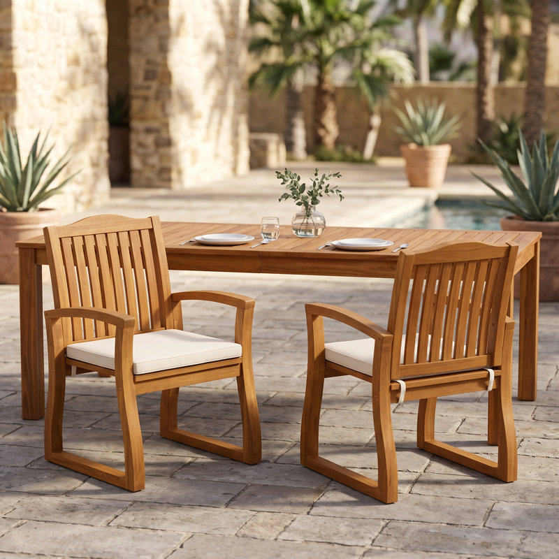 Chaise de patio avec coussin Burcham