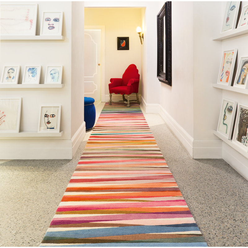 Paul Smith Overlay Bright Runner Area Rug, Runner 2'9" x 12'