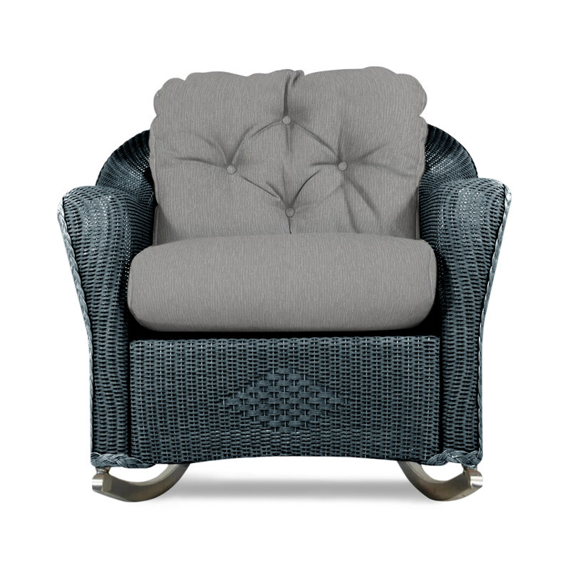 Reflections Outdoor Rocker Chair, Flagship Lapis Sunbrella®, Denim Blue