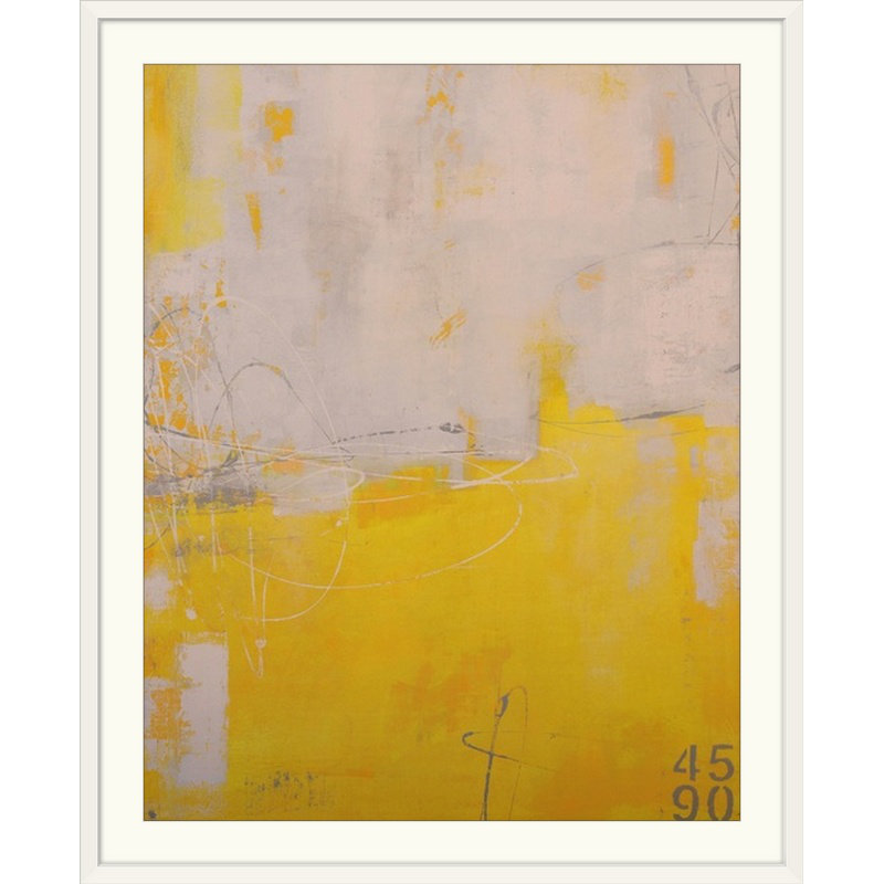 «Stone» par Frisco, impression, H 32 po x l 27 po x P 1 po, Cadre blanc