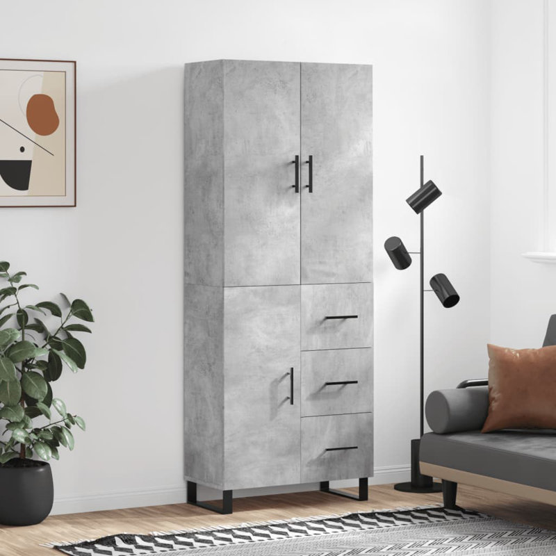 69.5cm Sideboard, Concrete Grey