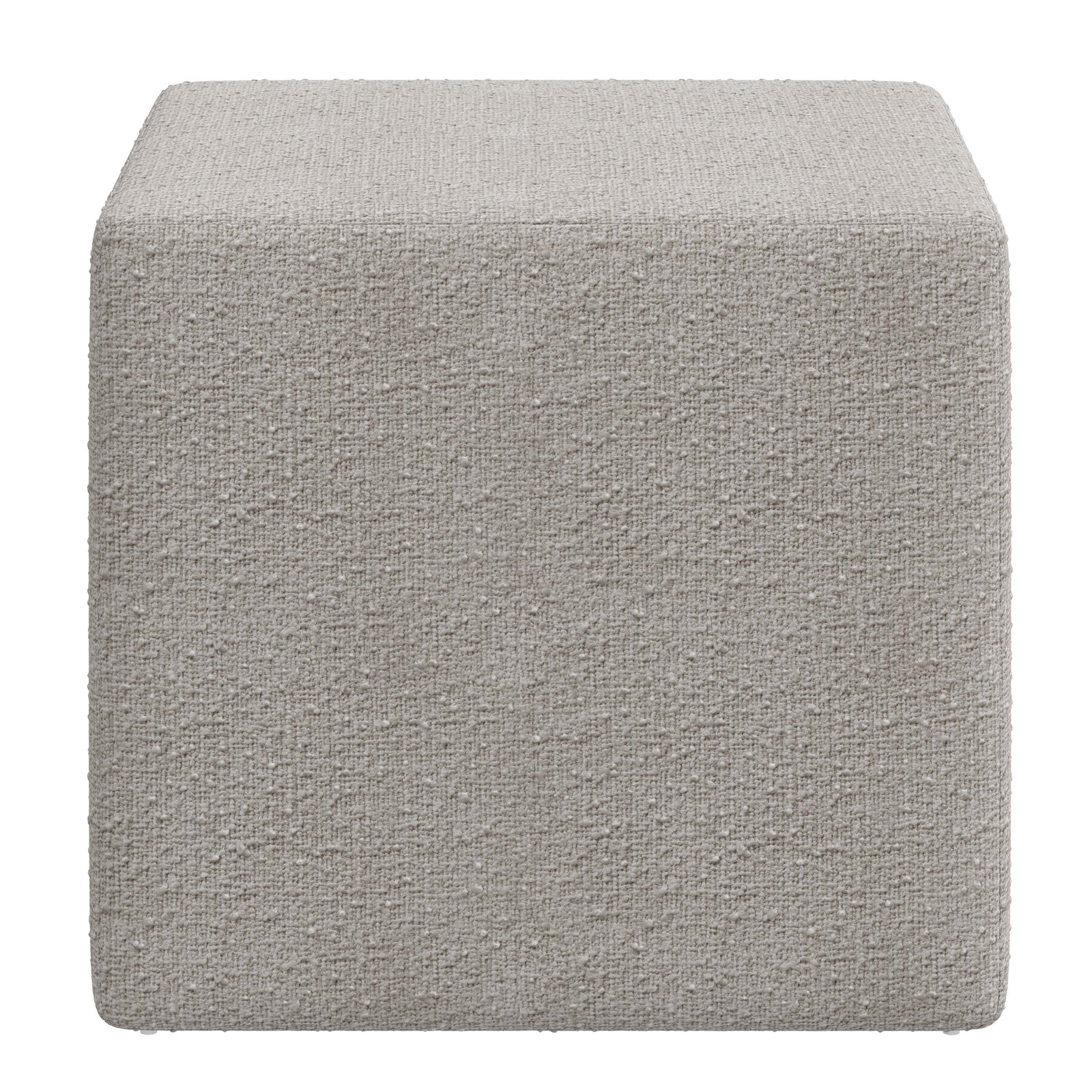 Era Upholstered Ottoman, Classic Elephant Boucle