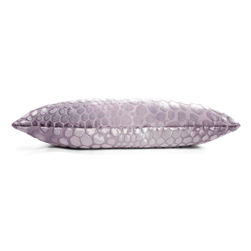 Snakeskin Rectangle Velvet Pillow Cover & Insert, Thistle