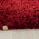 Plush Deep Pile Shaggy Red Rug