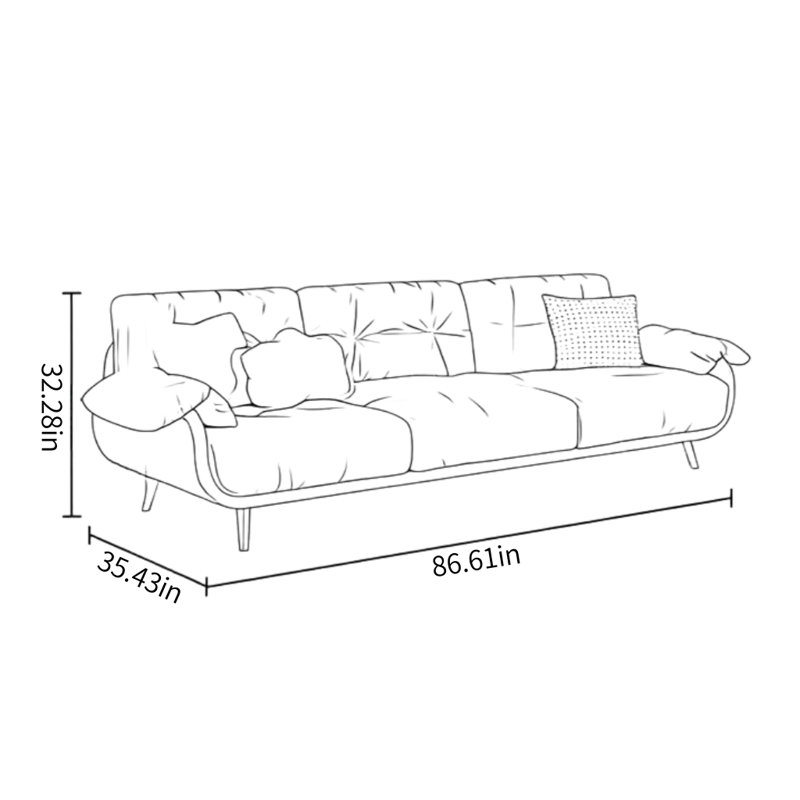 Modern Simple Cream Style Sofa
