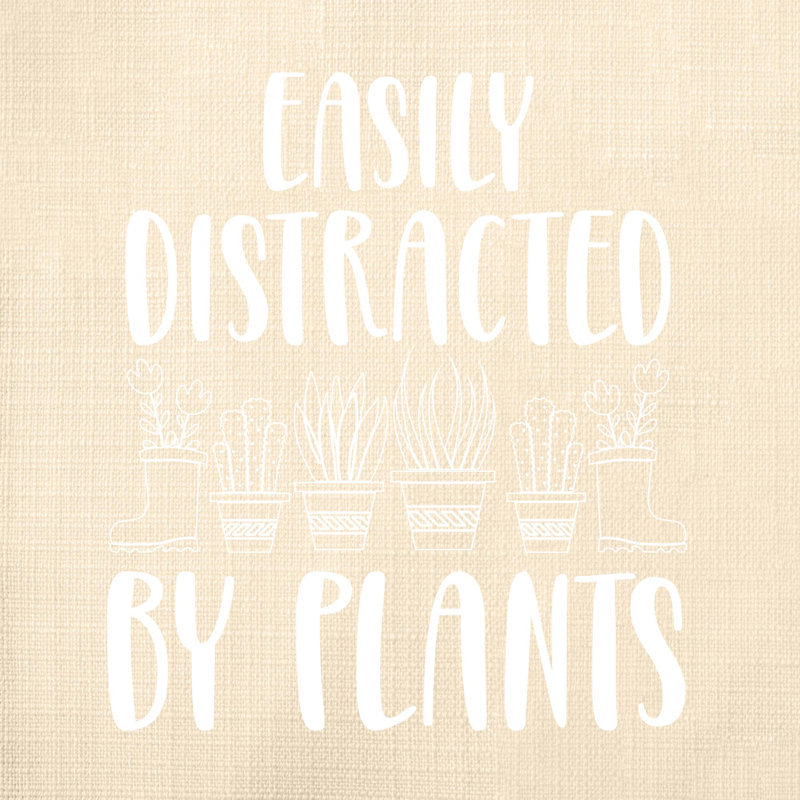 Citation amusante «Garden Lover» 904 - Coussin décoratif inclus, H 18 po x l 18 po