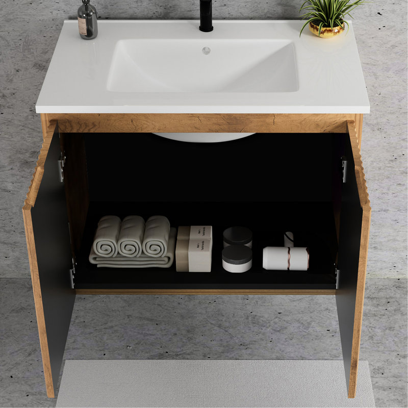 Armoire murale pliante en chêne doré de 30 pouces - Assemblage rapide, espace, look moderne, 3D, Carb2, charnières hydrauliques, -, fini mat d'une installation, structure pliable,, finition, -