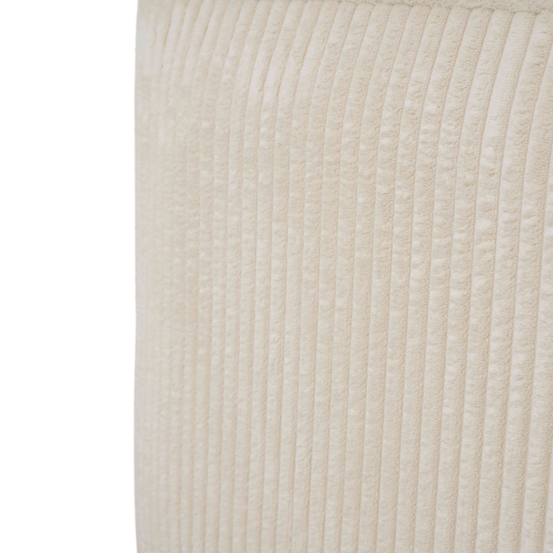 Upholstered Square Ottoman,Corduroy, Beige