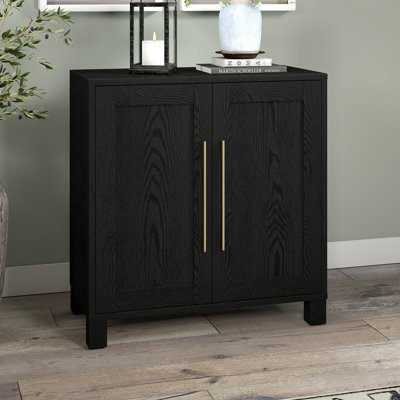 Chabot 28" Wide Rectangular Accent Cabinet in Black Grain