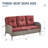 Valierius High-Quality 3-Seat Outdoor Wicker Sofa With Professional Outdoor Cushions - Durable, Comfortable Design For Patios, Gardens, And Porches-662165329-662165327