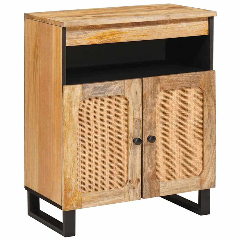 Solid Wood Rectangle Accent Cabinet