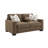 Aubrye Upholstered Loveseat with 3 Pillows in Brown