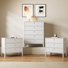 Elda 3 Piece Bedroom Set, 5 Drawer Dresser And 3 - Drawer Nightstand Set Of 2