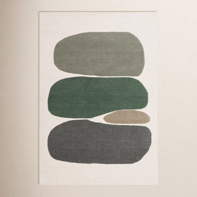 Hand-Woven Abstract Rug