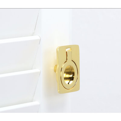 Utopia Alley Kent Cabinet Ring Pull Knob - Decorative Cabinet Drop Pull Knobs For Cabinets And Drawers - Vintage Cabinet Hardware With Hand Finished Polished Gold - Metal Drawer Pull Knobs 1.6" (Set Of 10)