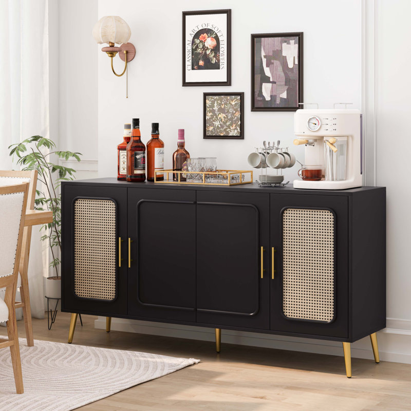 Armoire 59,84 "à quatre portes rétro