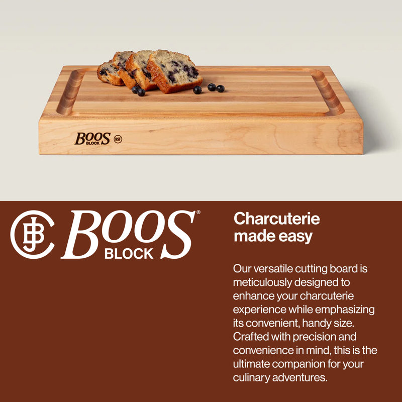 John Boos RA-Board Wood Cutting Board with Groove