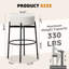 Tabouret de comptoir pivotant rembourré avec structure en métal-36550071