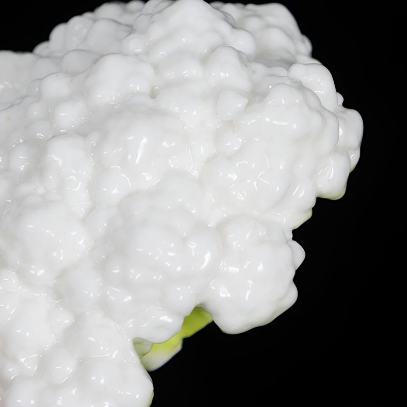 Handcrafted Broccoli Ornament - Elegant Ceramic Decor For Tea Table And Wine Cabinet, 1.57" H x 3.35" W x 3.15" D