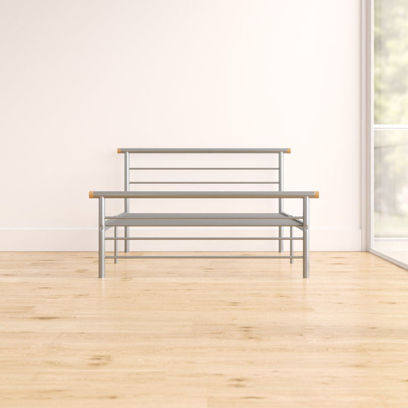 Algona Bed Frame, Small Double (4'), Silver