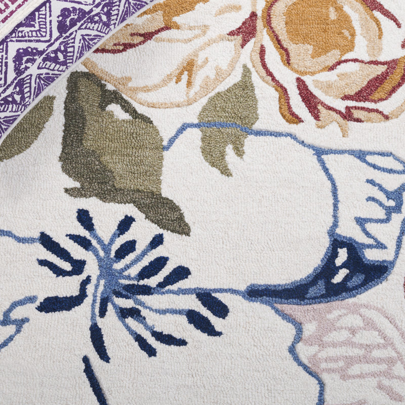 Jardin Hand Tufted Wool; Cotton Floral Indoor Rug, Runner 2'3" x 8'