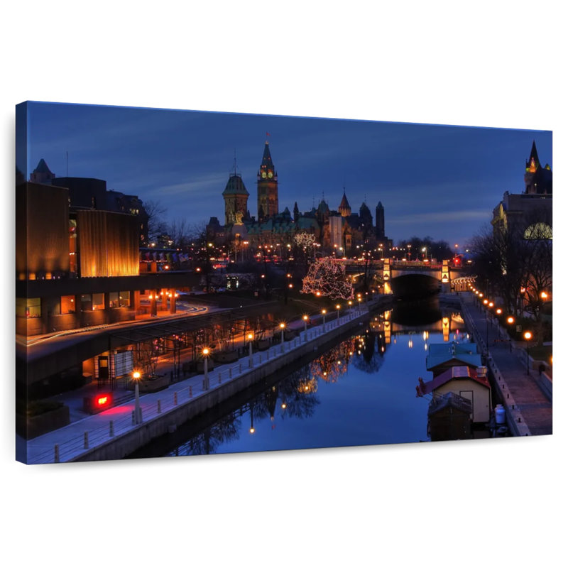 Lilie Ottawa la nuit, H 24 po x l 36 po