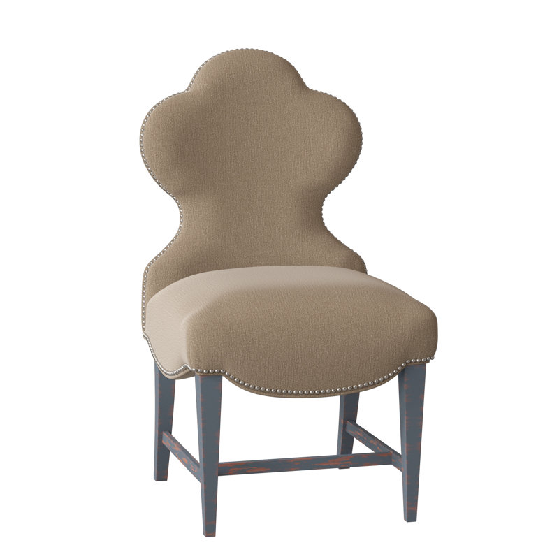 Ace Of Clubs Dining Chair, Vintage Ebony, Polished Nickel Small, Margaret Uniform