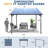 Outdoor Pergola Gazebo,Wall-Mounted Lean To Metal Awning Gazebo With Roof,Large Heavy Duty For Patio,Decks,Backyard-111084721