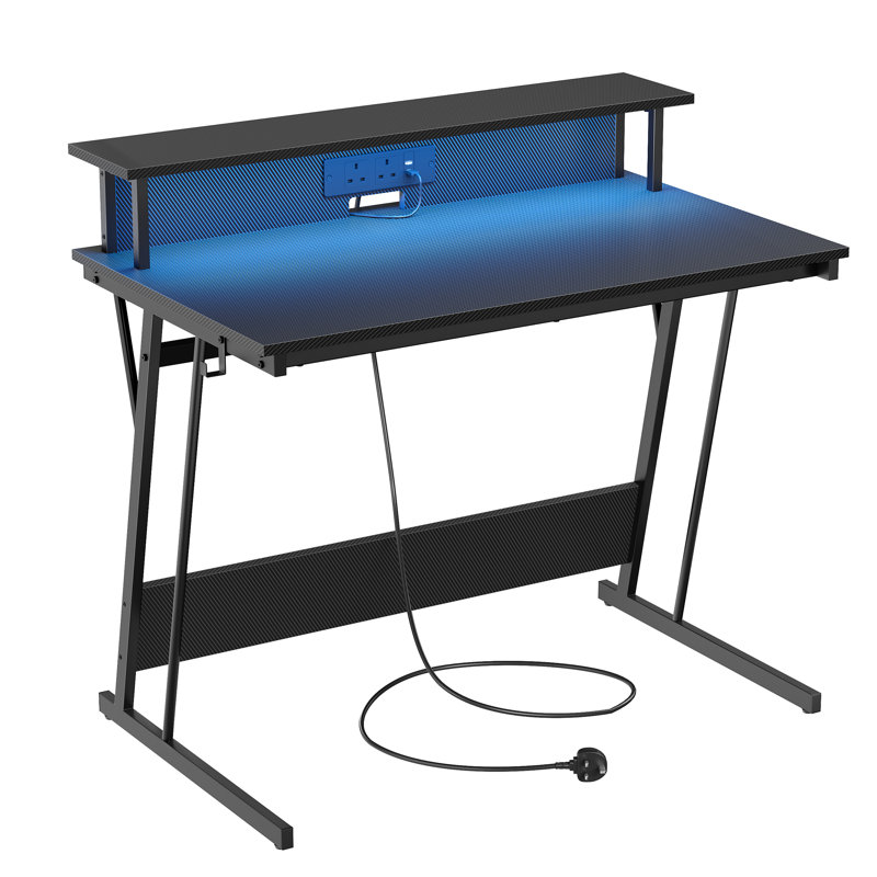 Alcedo Computer Table, 76cm H x 100cm W x 60cm D, Black