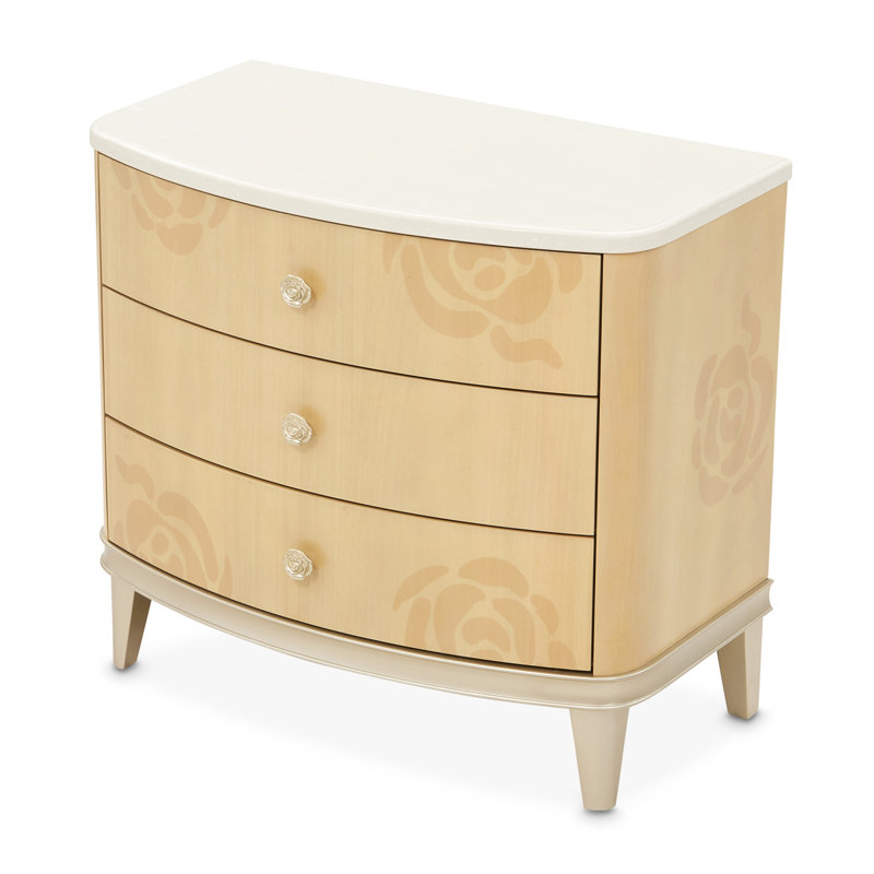 Camellia Field Caramel 3 - Drawer Nightstand