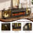 80" Tv Stand With 36" Inch Electric Fireplace Up To 90" Tvs, Led Light Entertainment Center With Two Large-capacity Glass Cabinets-1291374272