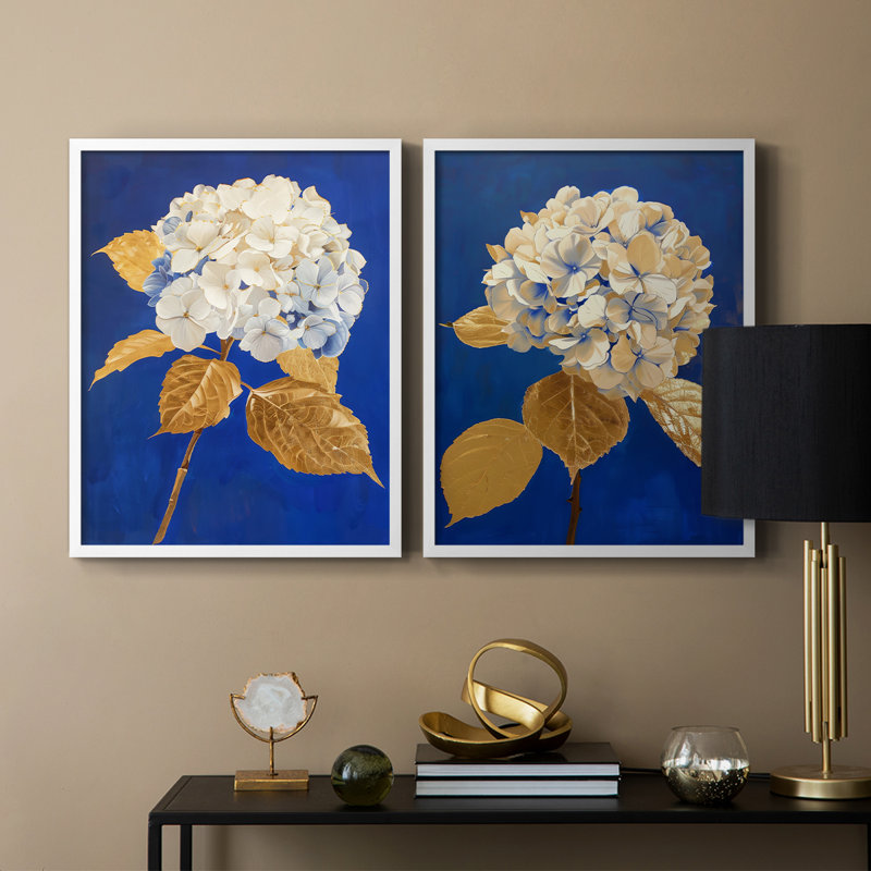 «FLORAL Series Lxxxi» - reproduction encadrée de qualité supérieure - prête à être accrochée - aucun clou requis - aucun clou requis