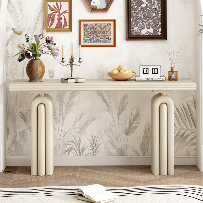Flynn 60'' Console Table, Beige