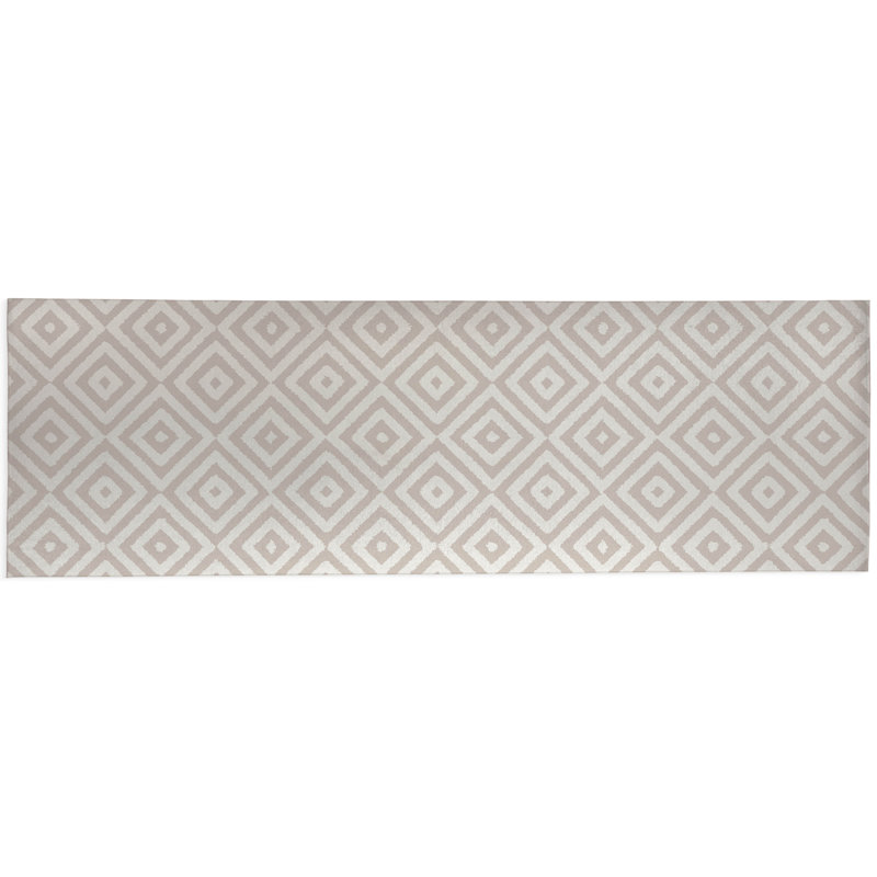 Ikat Eye Non-Slip Outdoor Rug, Runner 2'6" x 8'