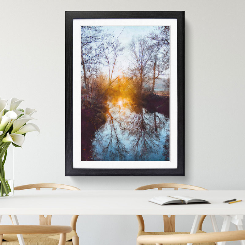 Trees - Picture Frame Painting Print, 87cm H x 62cm W x 2cm D, Black Framed