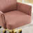 Pink Mid-Back Liftable Office Chair, Striped Fabric, Ergonomically Designed, Excellent Choice For Working Studying Or Relaxing, Mid-Back Design Provides Better Sitting Experience-428597997