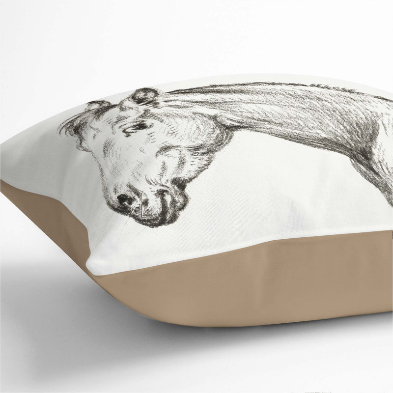 Square Throw Cushion, Stone, 40cm H x 40cm W x 15cm D