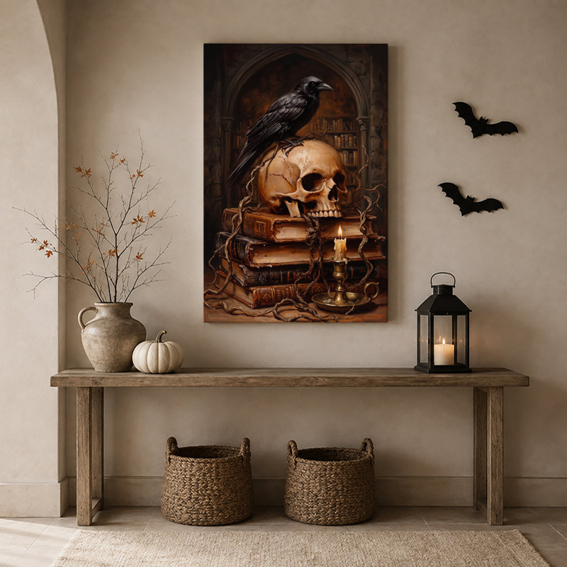 Art mural sur toile d'Halloween, H 24 po x l 16 po