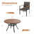 6-Person Patio Dining Set with Metal Round Dining Table and 6 Rattan Armrest Dining Chairs-1997831162